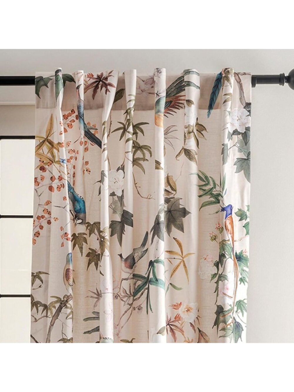 Elegant 100% Cotton Curtains for Living Room, 50"x96", Stylish Window Drapes